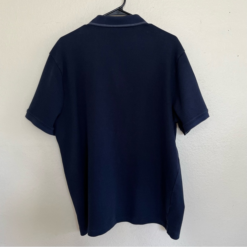 Perry Ellis Navy Blue Polo Short Sleeve Stretch Knit Collared Shirt Size XXL. - Picture 3 of 9